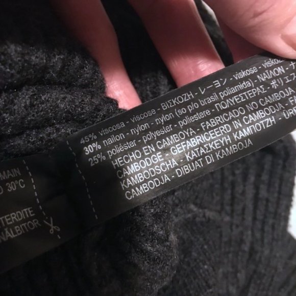 3/ $30 or FREE WITH PURCHASE over $40 Black Ribbed Mock Neck Split Hem Sweater - Picture 9 of 16